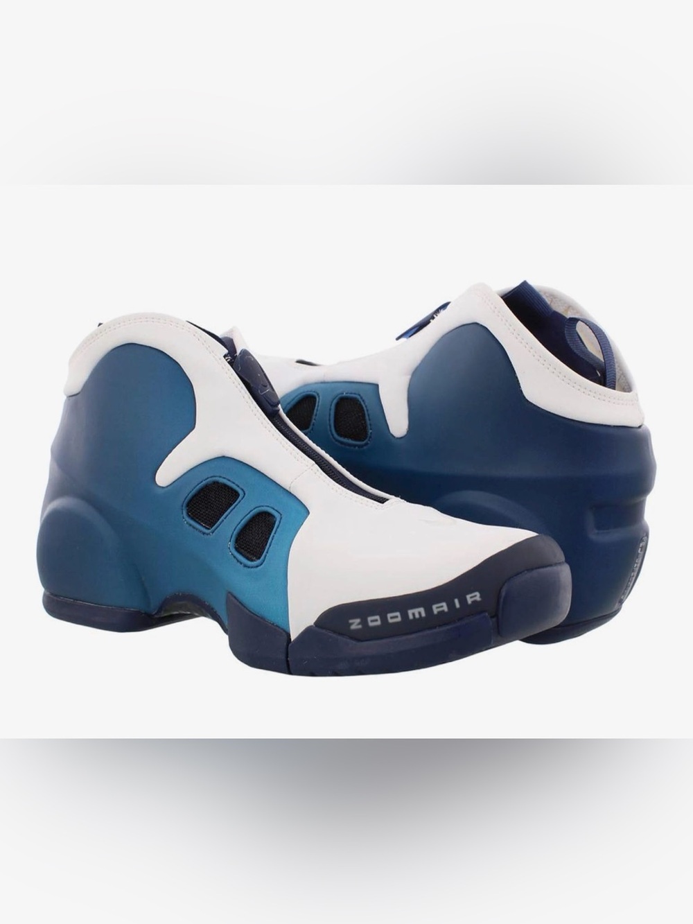 Nike Air Flightposite 2 White/Midnight Navy-Blue Gaze Men's Basketball Sneakers